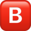 B Button (blood Type) emoji PNG