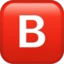 B Button (blood Type) emoji on iPhone