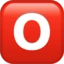 O Button (blood Type) emoji on iPhone