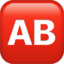 AB Button (blood Type) emoji PNG