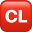 Cl Button emoji on iPhone