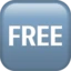 Free Button emoji, Apple design
