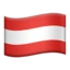 Flag: Austria emoji on iPhone