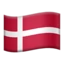Flag: Denmark emoji on iPhone