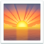 Sunrise emoji, Apple design