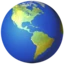 Globe Showing Americas emoji on iPhone