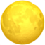 Full Moon emoji, Apple design