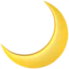 Crescent Moon emoji on iPhone