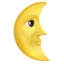 Last Quarter Moon Face emoji on iPhone
