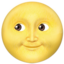 Full Moon Face emoji, Apple design
