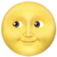 Full Moon Face emoji on iPhone