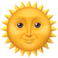 Sun with Face emoji, Apple design
