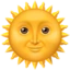 Sun with Face emoji on iPhone
