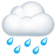 Cloud with Rain emoji, Apple design
