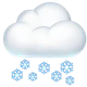Cloud with Snow emoji, Apple design