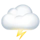 Cloud with Lightning emoji, Apple design