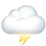 Cloud with Lightning emoji on iPhone