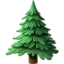 Evergreen Tree emoji, Apple design