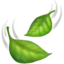 Download Leaf Fluttering in Wind emoji, Apple style