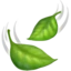 Leaf Fluttering in Wind emoji, Apple design