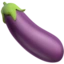 Eggplant emoji on iPhone