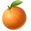 Tangerine emoji on iPhone