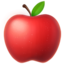 Red Apple emoji, Apple design