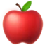 Red Apple emoji on iPhone