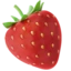 Strawberry emoji on iPhone