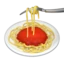 Spaghetti emoji on iPhone