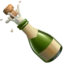Bottle with Popping Cork emoji, Apple design