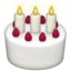Birthday Cake emoji on iPhone
