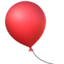 Balloon emoji on iPhone