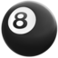 Pool 8 Ball emoji, Apple design