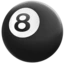 Pool 8 Ball emoji on iPhone