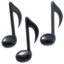 Musical Notes emoji, Apple design