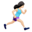 Woman Running Facing Right, Light skin tone