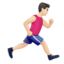 Man Running Facing Right, Light skin tone