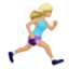 Woman Running Facing Right, Medium-light skin tone
