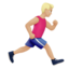 Man Running Facing Right, Medium-light skin tone