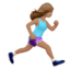 Woman Running Facing Right, Medium skin tone