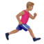 Man Running Facing Right, Medium skin tone