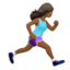 Woman Running Facing Right, Medium-dark skin tone