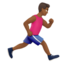 Man Running Facing Right, Medium-dark skin tone