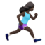 Woman Running Facing Right, Dark skin tone