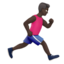 Man Running Facing Right, Dark skin tone