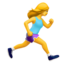 Download Woman Running Facing Right emoji, Apple style