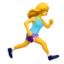 Woman Running Facing Right emoji, Apple design