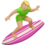 Woman Surfing, Medium-light skin tone
