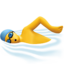 Man Swimming emoji, Apple design